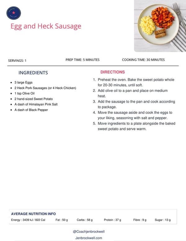 Egg and Heck Sausage