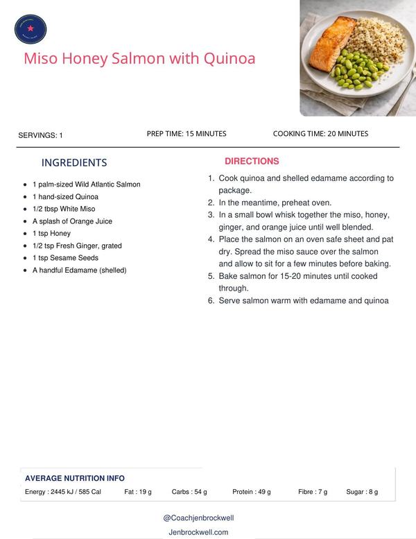 Miso Honey Salmon with Quinoa